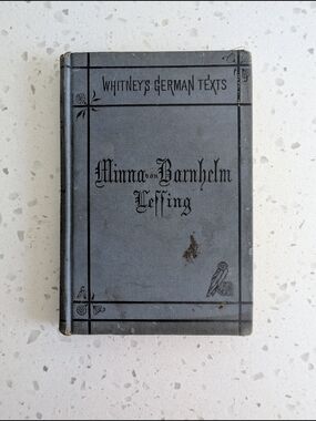 Whitney's German Texts - Minna von Barnhelm by Lessing - Blue Cloth Hardcover